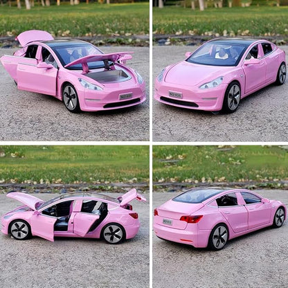 1:32 Scale Model 3 Alloy Car Model Diecast Toy Vehicles for Kids, car Model Toy，Pull Back Alloy Car with Lights and Music