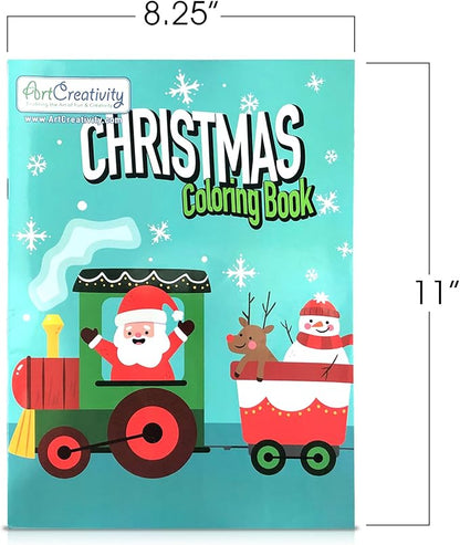 ArtCreativity Christmas Coloring Books for Kids Bulk, Pack of 24, 8.5" X 11" Large Booklets, Fun Christmas Treats Prizes, Favor Bag Fillers