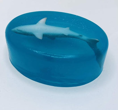 Relaxcation Soap Bar For Kids with Toy SEA ANIMALS Inside - Sweet SEA SHARK Scent and Blue Color of a bar