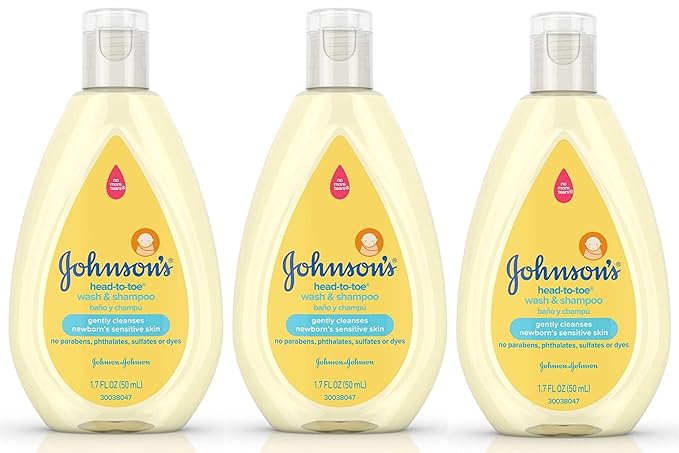 Johnsons Baby Head To Toe Wash And Shampoo 3 pack 1.7 Ounce