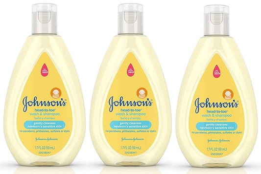 Johnsons Baby Head To Toe Wash And Shampoo 3 pack 1.7 Ounce