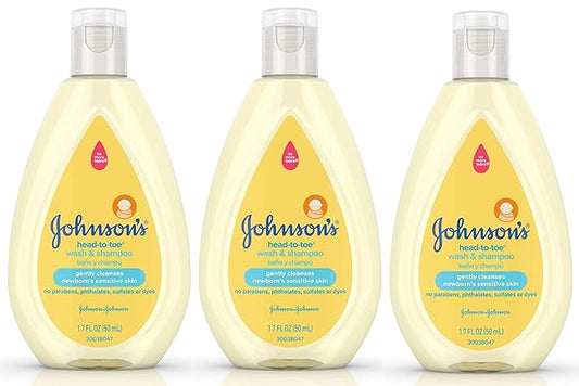 Johnsons Baby Head To Toe Wash And Shampoo 3 pack 1.7 Ounce