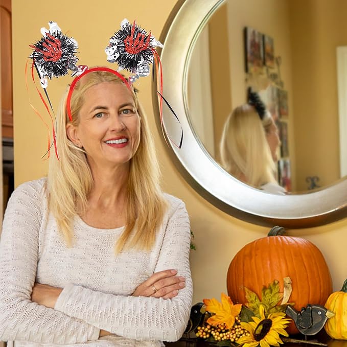 Halloween Headbands for Women - 1Pcs Orange Black Halloween Pumpkin