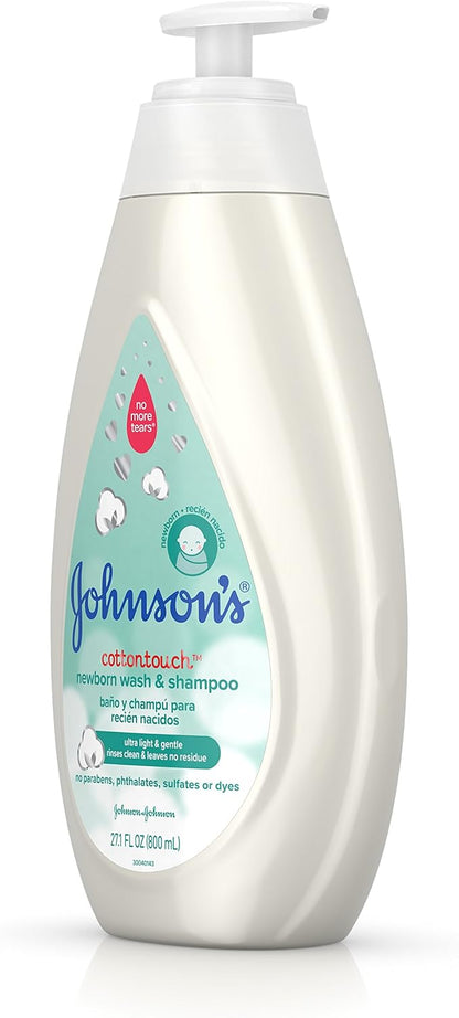 Johnson's Baby CottonTouch Newborn Baby Wash & Shampoo with No 27.1 Fl 2)