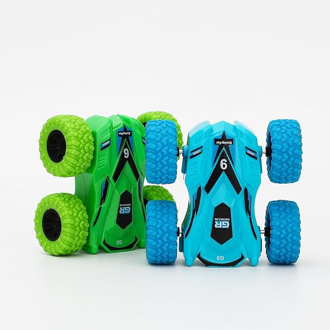 ONEST 4 Pieces Pull Back Cars Double Sided Friction Powered