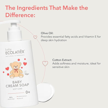 Ecolatier Baby Soap, 98% Natural Ingredients 8.5 fl