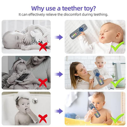 Chuya TV Remote Teether for 0-12-18 Months Babies Infant Toddlers