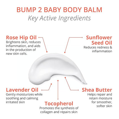 Visha Skincare Bump 2 Baby 5 in 1 Multitasking Body Balm, Soothes and Relieves Dry 10 oz