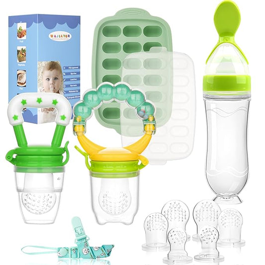 Baby Fruit Feeder & Baby Breastmilk Popsicle Molds-WAJIAYON Silicone Baby