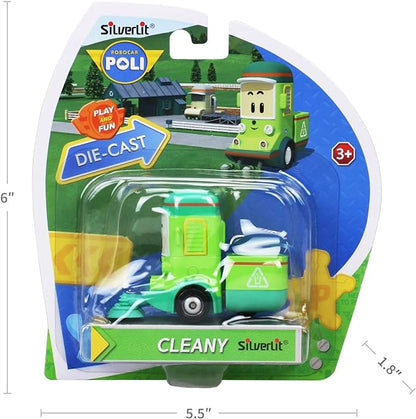Robocar Poli, Cleany DIE-CAST Metal Toy Cars 1-5 Boys