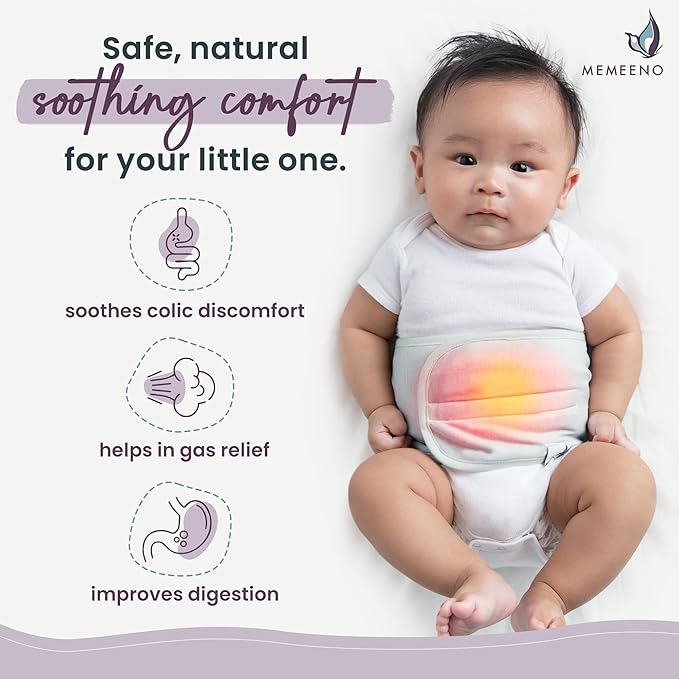 Baby Belly Band for Gas & Colic Baby Relief - Self Heating Belly Band Baby Belly Button Band Colic Band Tummy Wrap for Babies Colic Belt Baby Gas Wrap Colic Baby Relief Newborn
