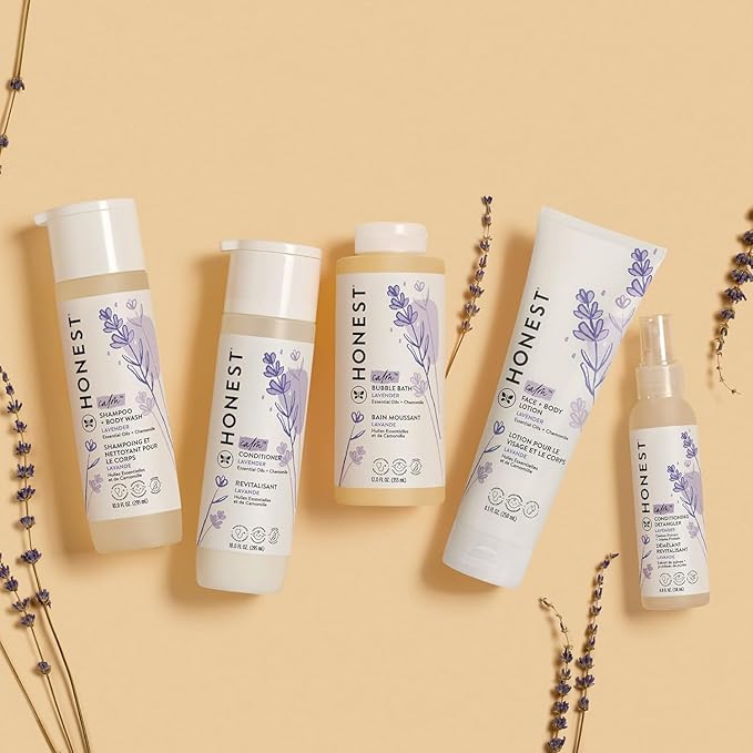 The Honest Company Silicone-Free Conditioner & 2-in-1 Cleansing Shampoo + Body Wash Duo | Gentle for Baby 20 fl