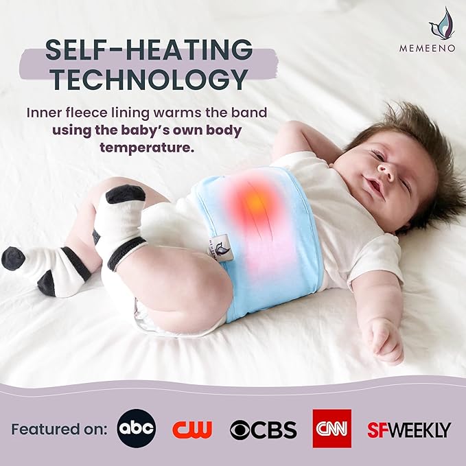 Baby Belly Band for Gas & Colic Baby Relief - Self Heating Belly Band Baby Belly Button Band Colic Band Tummy Wrap for Babies Colic Belt Baby Gas Wrap Colic Baby Relief Newborn