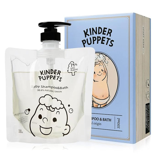 Korean Baby Shampoo & Bath with Natural Surfactants | Gentle Wash for Eczema, Cradle Cap 11.15 Fl.