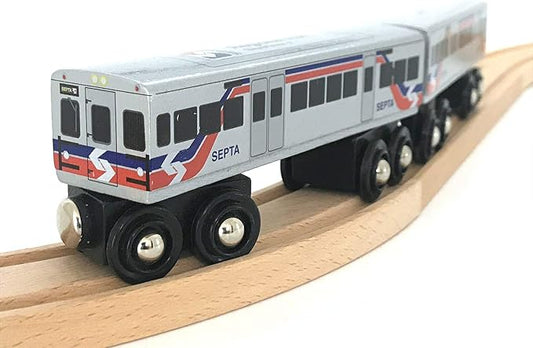 Munipals Septa Wooden Railway Regional Rail Silverliner-V 2-car Set Child