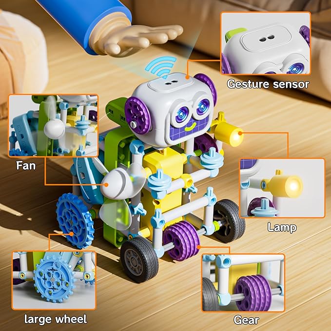 434 PCS STEM Toys Kit for Kids Age 6+ - Build 36+ Robot Models with Solar Power, Gears & Sensors,Science & Engineering Learning Toy for Boys & Girls | Perfect Educational Birthday Gift