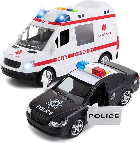 Toy To Enjoy Police & Ambulance Car Set for Boys