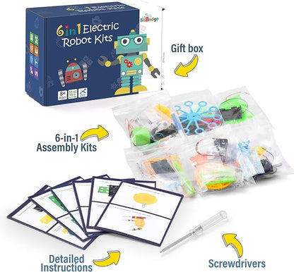 Build a Robot Kit for Kids 8-12, STEM Robotics Building Kits Electronic Robotic Projects Science Experiments, STEAM Toys for Boys Girls Engineering Activities DIY Coding Robots 6 7 8 + Year Old
