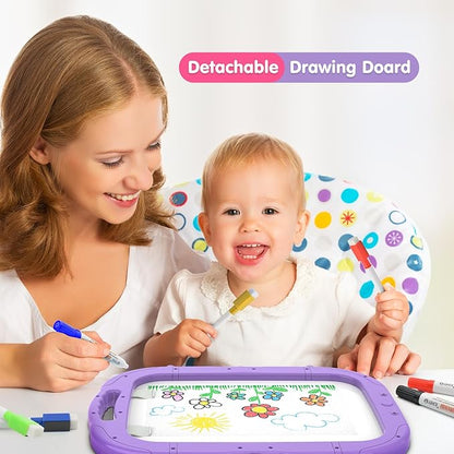 Victostar Easel for Kids, Rotatable Double Sided Adjustable Standing Art Easel with Drawing & Writing Accessories for Kids Boys and Girls