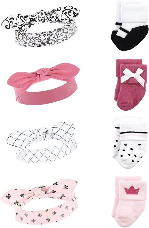 Hudson Baby baby-girls Headband and Socks Set