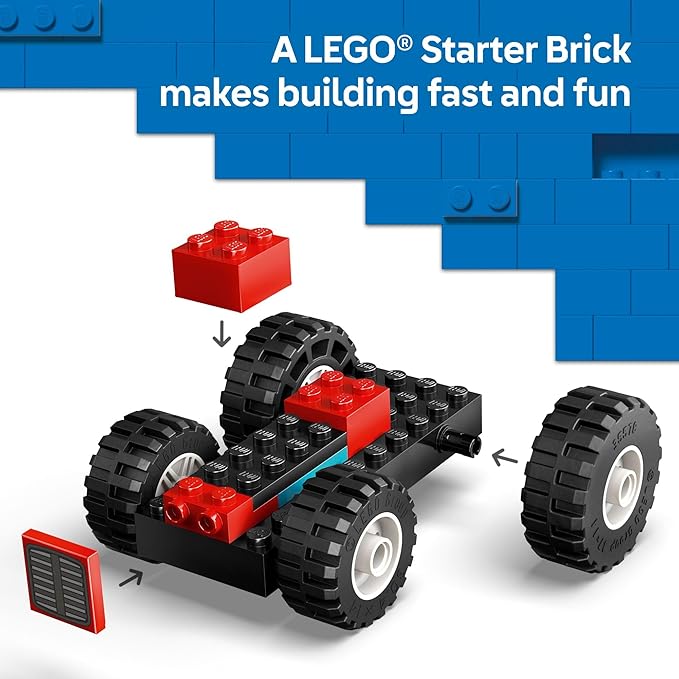 LEGO City Red Farm Tractor with Trailer & Sheep Toddler Learning Toy - Farm Toy with Tractor and Animal Figurines - Preschool Toy for Boys and Girls, Ages 4+ - Gift for Birthdays and Holidays - 60461