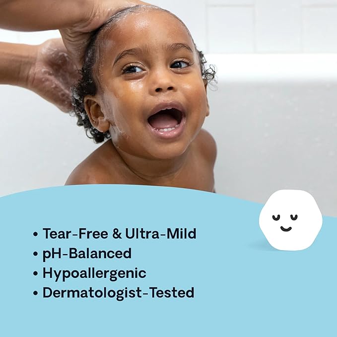 Hello Bello Shampoo & Body Wash - Gentle Hypoallergenic Tear-Free Formula for Babies and Kids 10 fl