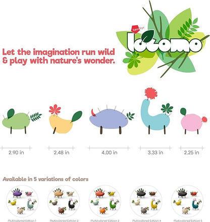 Taksa Toys Locomo Friends IV Waldorf Educational Outdoor Play Figures, Montessori Wooden Animal Toys for Kids 3 4 5 6 7+, Open-Ended Learning & Creativity, Nature Eco Toys, Gifts (Set of 5)