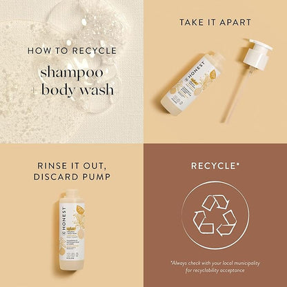 The Honest Company 2-in-1 Cleansing Shampoo + Body Wash | Gentle for Baby 18 fl