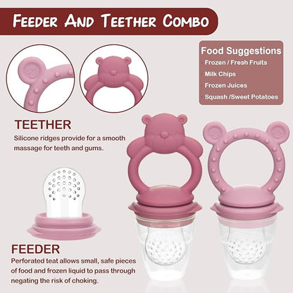 Baby Breastmilk Popsicle Molds & Baby Fruit Feeder (6 Pack), WAJIAYON Baby Food Freezer Tray Storage Containers
