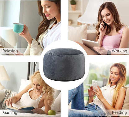 Large Bean Bag Chair: 3 ft Memory Foam Bean Bag Chairs for Adults/Kids,Bean Bag Chair with Fillings,Soft Faux Fur Fabric - Dutch Velvet, Grey, 3 Foot