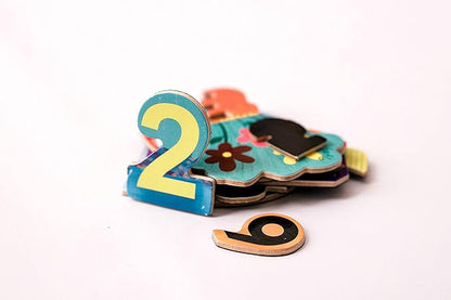 Tagalog Wooden Matching Number Magnets Game, Educational Matching Game for Toddlers 3+ Years Old - Fun Toddler Memory Game with Numbers and Words- Magnetic Learning Toy with Wooden Pieces