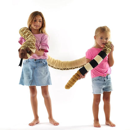 Wild Republic Snakes, Super Jumbo Western Diamondback Snake Plush, Giant Stuffed Animal, Plush Toy, Gifts for Kids, 113"