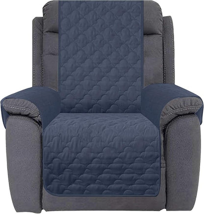 CHHKON Waterproof Nonslip Recliner Cover Stay in Place, Dog Couch Chair Cover Furniture Protector, Ideal Loveseat Slipcovers for Pets and Kids (Blue, 30'')