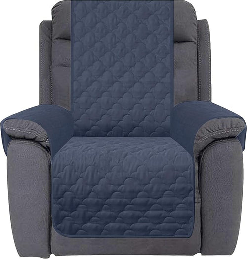 CHHKON Waterproof Nonslip Recliner Cover Stay in Place, Dog Couch Chair Cover Furniture Protector, Ideal Loveseat Slipcovers for Pets and Kids (Blue, 30'')