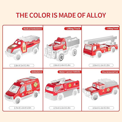 Toddler Toys for 3-9 Years Old Boys Die-cast Emergency Fire 3 4 5 6