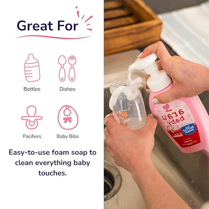 Foam Bottle Wash - Gentle Cleansing Soap for Baby Bottles, Pacifiers (16.9 fl 3)
