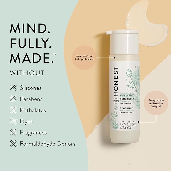 The Honest Company Silicone-Free Conditioner | Gentle for Baby 10 fl