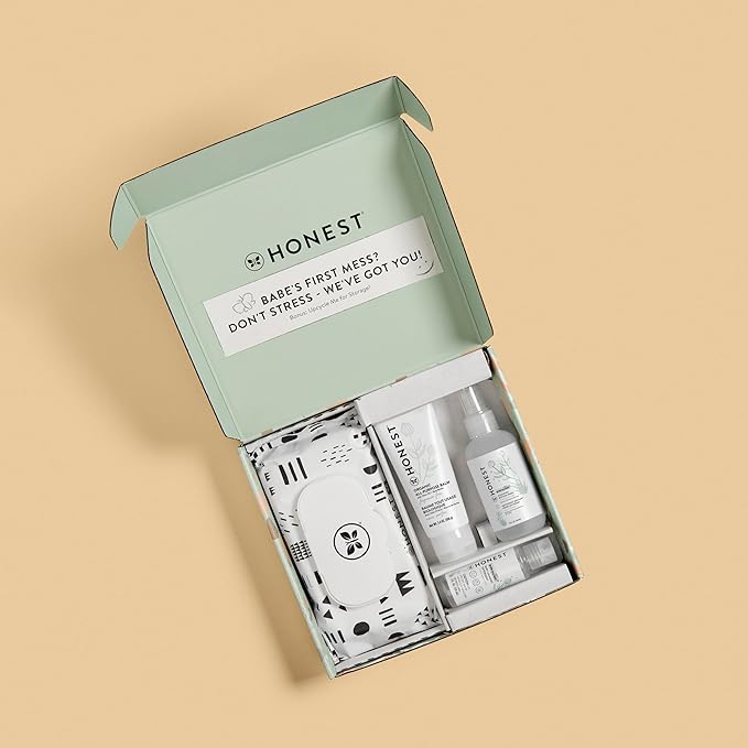 The Honest Company Babe's First Mess Gift Set | Fragrance Free Newborn Essentials 99% Water