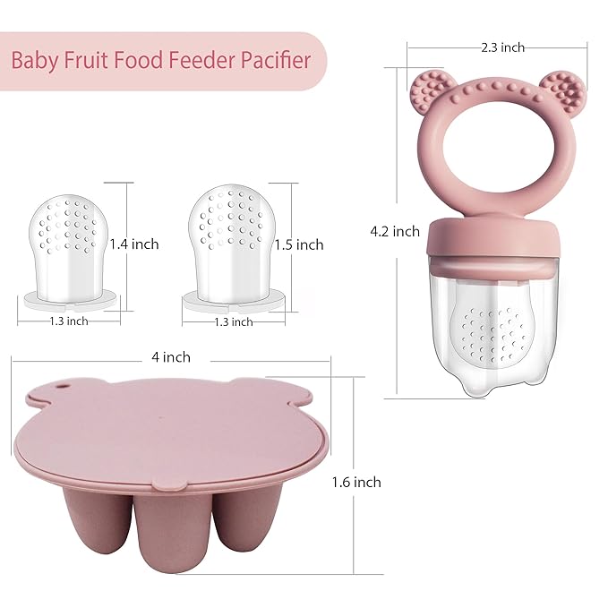 Big spinach Silicone Freezer Tray Baby Fruit Feeder Food Teething 6 Months