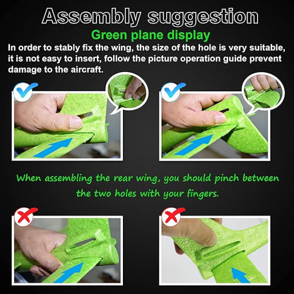 MIMIDOU 2 pcs Flashing Luminous Glider Plane 2 Flight Mode 2 Packs)