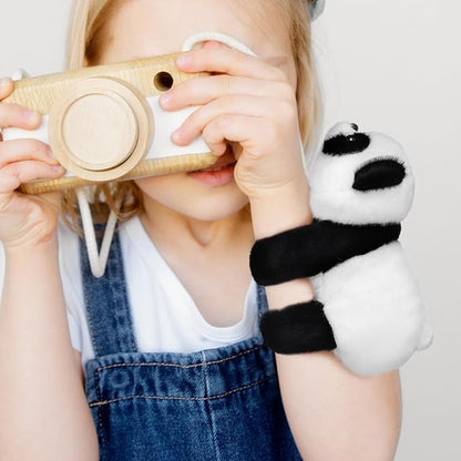 TOYANDONA Animal Slap Bracelet, 1pcs Panda Slap Bracelet Stuffed Animal Plush Slap Bracelet Hugger Panda Wristband for Kids Birthday Jungle Party Favors