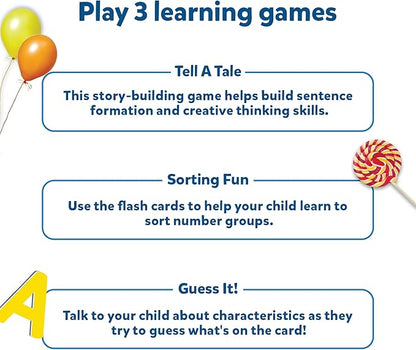 Skillmatics Thick Flash Cards for Toddlers - Letters, Numbers, Shapes & Colors, Montessori Toys, Preschool Learning Activities, Learning Aids, Gifts for Kids Ages 1, 2, 3, 4 Years