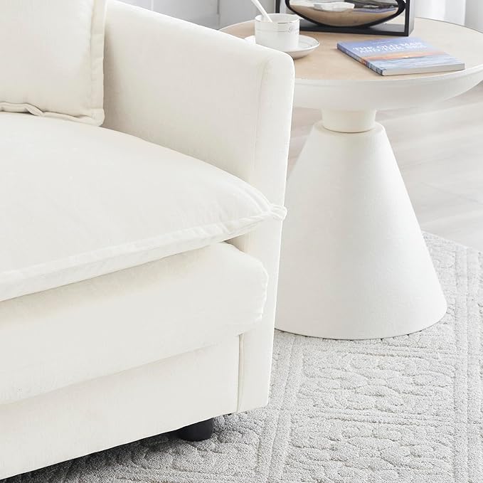 Chenille Oversized Accent Chair - 41.4”W Big Comfy Modular Cloud Chair, Cozy Armchair for Living Room, Bedroom, Kids Room, Family Room, Reading Nook, Ivory Cream