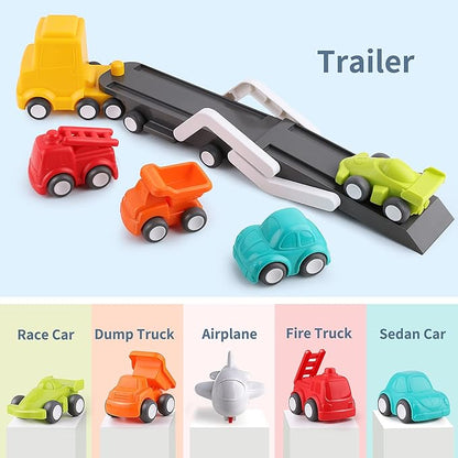 iPlay, iLearn Car Carrier Truck Toy for Toddler 1-3 2 Year 5 Play 1 2 3 4