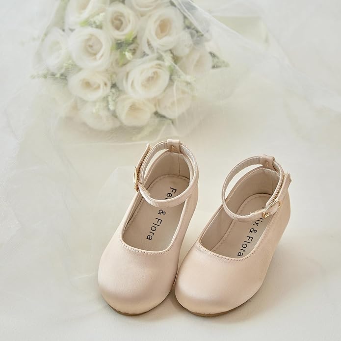 Felix & Flora Girls Toddler Little Ballet Shoes - Flower