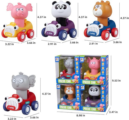 Animal Car Toy Press and Go Toy Cars for 1 2 3 Year Old,Birthday Gift for Toddlers 1-3 1 Year 12 18 4