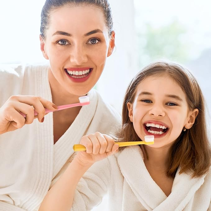 6 Pieces Kids Extra Soft Nano Toothbrush Children Bristles Children Micro Nano Manual Toothbrush Set with 20000 Bristles for Age 1 and Above Boys Girls Gum Protecting Cleaning(Fresh Style)