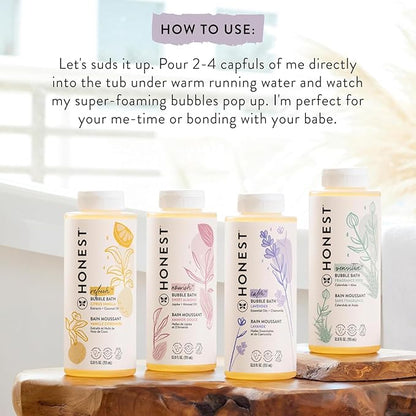 The Honest Company Foaming Bubble Bath | Gentle for Baby 12 fl