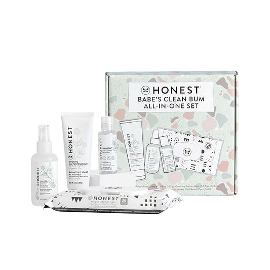 The Honest Company Babe's First Mess Gift Set | Fragrance Free Newborn Essentials 99% Water