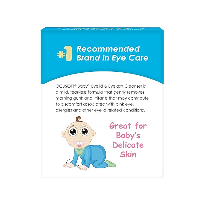 OCuSOFT Baby Eyelid and Eyelash Cleanser, Pre-Moistened Towelette 20 Count